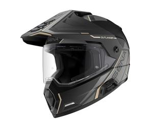 Sena Casque de Moto Intelligent Outlander Dual Sport Bluetooth avec Son par Harman Kardon, et Communication intercom Mesh et Wave (Noir Mat, M)