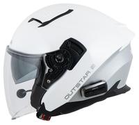 Sena Outstar 2, casque ouvert XL Blanc/Argent Blanc/Argent