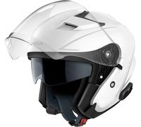 Sena Outstar S Casque à visière avec Bluetooth et intercom intégré & connectivité Smartphone (Blanc, S)