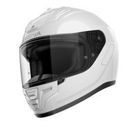 Sena Phantom Unplugged Casque de Moto Intégral de Qualité Supérieure avec Coque en Composite de Fibre de Verre, Prêt pour la Communication (Blanc Brillant, M)