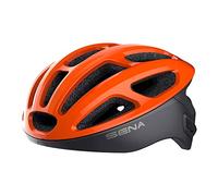 Sena R1 Casque de Vélo Connecté (Electric Tangerine, Taille S), Certifié CE