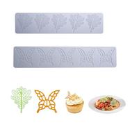 SenaiMy Moule Silicone Dentelle, Feuilles Forme Gâteau Moule en Silicone, Bonbons Moules à Pâtisserie en Forme de Feuille pour Chocolat, Fondant, Beurre, Pâte à Sucre, Décoration de Gâteaux