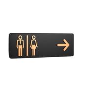 Señales para baños, Panneaux de toilettes for hommes et femmes, toilettes publiques, guide des toilettes, hôtel, à gauche et à droite, panneau d'invite for les toilettes(Color-07,24x8cm)