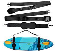 Senbaler Sangle Réglable de Transport Portable pour Sup Kayak,Planche de Surf,Paddleboard,Canoë,Bandoulière Nylon,Renforcé,Mise à Niveau (Noir)