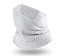 Senbaler Unisexe Cache cou Tubulaire,Bandana Multifonctions,Écharpe de Sport,Course,Hautement élastique Nylon,Respirant (Blanc)