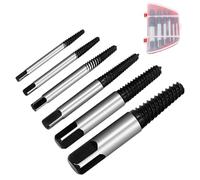 Senbos Lot de 6 extracteurs de vis professionnels [HSS 4241] - Kit d'extracteur de vis pour enlever les vis usées et les boulons cassés - M3-M25