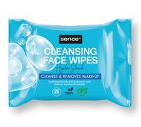 Sence Hydro Shock Lot de 6 packs de 20 lingettes nettoyantes pour le visage à l'acide hyaluronique et végétalien pour le nettoyage et le démaquillage