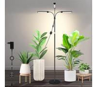 SENCHIKER Grande lampe horticole 24V pour plantes d’intérieur, spectre complet renforcé 660 nm, LED LM281B+, minuterie & gradation, hauteur réglable 56-178 cm, base 25 cm, 28W, 560 µmol/m²/s @15 cm