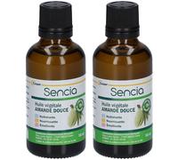 Sencia - Huile végétale Amande Douce Hydratante, Nourrissante, Emolliente 50ml 2x50 ml