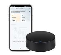 SENCKIT : Télécommande Infrarouge Universelle WiFi, capteur de température et d'humidité, Application et contrôle Vocal, thermomètre hygromètre WiFi 3 en 1, Noir, IR+TH, Autonome