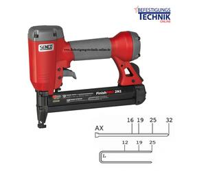 Senco Agrafeuse pneumatique combinée Finish Pro 2IN1 BR-03 AX15-32mm + KL-12 L12-25mm
