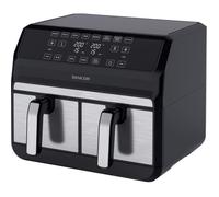 Sencor Friteuse sans Huile Air Fryer, Double Compartiment, Technologie de Circulation d'Air à Grande Vitesse, Contrôle Tactile, Prête en 3 Minutes, 1700W, Capacité Totale 8L, Couleur Argent