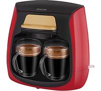 Sencor Machine à café SCE 2101RD – 0,3 L, 500 W, 2 tasses incluses – Rouge