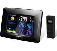 SENCOR, noir SWS 4250 Station météo, symboles pour les prévisions météorologiques, heure numérique, date et jour de la semaine, écran LCD couleur