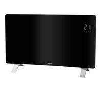 Sencor Radiateur Intelligent Connecté Wi-Fi SCF 4741BK 2400 W en verre, Écran LED, Thermostat, Contrôle Application, 2 Puissances (1200/2400 W), Programmation, Noir