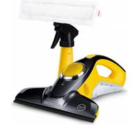 SENCOR SCW 3001YL Nettoyeur de vitres, fonctionnement sur piles, autonomie de 20 min, réservoir d'eau de 200 ml, mop de nettoyage idéal pour nettoyer les vitres, pulvérisateur de détergent pratique