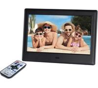 SENCOR SDF 782 BK Cadre photo numérique, écran HD 1024×600 IPS de 7" (17,8 cm), lecteur de cartes, support USB, affichage de photos JPG, affichage vidéo MPEG1-4, audio MP3, télécommande
