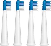 SENCOR SOX 012BL Têtes de rechange compatibles avec les brosses à dents SOC 091x, côté silicone de la tête de nettoyage de la langue, 2 pièces en emballage compact, bleu-blanc, noir, ABC