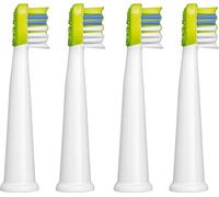 SENCOR SOX 014GR Têtes de rechange compatibles avec les brosses à dents SOC 091x, côté silicone de la tête de nettoyage de la langue, 2 pièces en emballage compact, jaune-vert-blanc, noir, ABC