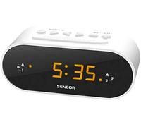 Radio-réveil Sencor SRC 1100 W - blanc - Tuner radio numérique FM - Réveil double - Variateur d'éclairage