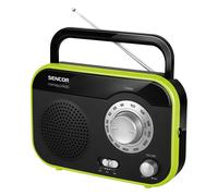 Sencor SRD 210 BGN Radio portable analogique (FM, AM), Radio, Argent, Noir, Vert
