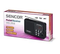 Sencor SRD 215 B POCKET RADIO WITH MP3, USB, SD CARD LITHUANIAN LITHIUM BATTERY UP TO 10 HOURS (FM), Radio, Noir