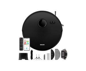 SENCOR SRV 9020BK Robot Aspirateur et Laveur, Navigation LiDAR, 3000 Pa, 130 Min d'Autonomie, 32 x 32 cm