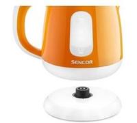 SENCOR SWK 1018RS Bouilloire Électrique Compacte - 1,0 Litre - 1100W - Filtre Anti-Calcaire Amovible Lavable - Blanc / Orange