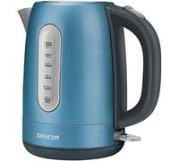 SENCOR SWK 1772BL Bouilloire en acier inoxydable avec filtre amovible, interrupteur marche/arrêt avec rétro-éclairage, 1,7 L, bleu
