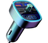 SENCOR SWM 4848 Modulateur FM BT/MP3 pour voiture, chargeur rapide QC3.0, Bluetooth, USB, MP3, WMA, FLAC, WAV et mains libres, 2x USB, entrée pour carte microSD, contrôle du volume