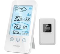 SENCOR SWS 3000W Station météo Supporte jusqu'à 3 capteurs Rétroéclairage LCD Blanc