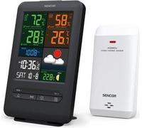 SENCOR SWS 7300 - Station météo, mesure de la température et de l'humidité, pression barométrique, phase de lune, jusqu'à 8 capteurs