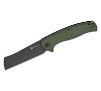 Sencut Traxler Manche en Micarta Vert Canvas Lame Black Stonewashed 9Cr18MoV Liner Lock S20057C-4
