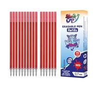 SEND UP Lot de 16 Recharges Rouges pour Stylos Gel Effaçables - Compatible avec Legami - Pointe Medium 0,7mm - Capacité XXL (+2cm d'encre) - Idéal École, Tissu et Cuir - Emballage Éco-responsable