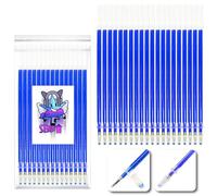SEND UP Lot de 20 Recharges Bleues pour Stylos Gel Effaçables : Compatible avec Legami - Pointe Bullet 0,5mm - Capacité XXL (+2cm d'encre) - Emballage Biodégradable