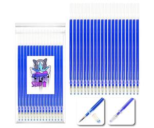 SEND UP Lot de 20 Recharges Bleues pour Stylos Gel Effaçables : Compatible avec Legami - Pointe Bullet 0,5mm - Capacité XXL (+2cm d'encre) - Emballage Biodégradable