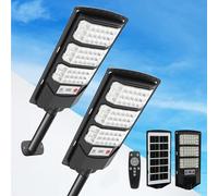 SENDALE Lampadaire Solaire Exterieur,500W Projecteur LED Solaire avec Détecteur de Mouvement,6500k Lumière Solaire Super Lumineux Spot LED Gardin Extérieur Garage Rue,2 Pièces