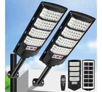 SENDALE Lampadaire Solaire Exterieur,600W Projecteur LED Solaire avec Détecteur de Mouvement,6500k Lumière Solaire Super Lumineux Spot LED Gardin Extérieur Garage Rue,2 Pièces