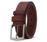 SENDEFN Ceinture Homme, Ceinture en Cuir Pour Hommes, Ceinture Largeur 38mm avec Boîte Cadeau, Marron & Noir