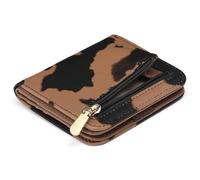 SENDEFN Portefeuille Femme, Porte Carte de Credit Femme avec RFID Blocage, Petit à Fermeture éclair Porte Monnaie pour Femmes avec 7 Emplacements de Carte