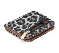 SENDEFN Portefeuille Femme, Porte Carte de Credit Femme avec RFID Blocage, Petit à Fermeture éclair Porte Monnaie pour Femmes avec 7 Emplacements de Carte