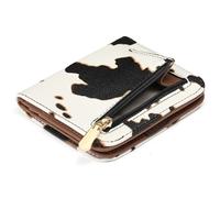 SENDEFN Portefeuille Femme, Porte Carte de Credit Femme avec RFID Blocage, Petit à Fermeture éclair Porte Monnaie pour Femmes avec 7 Emplacements de Carte