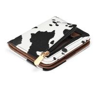 SENDEFN Portefeuille Femme, Porte Carte de Credit Femme avec RFID Blocage, Petit à Fermeture éclair Porte Monnaie pour Femmes avec 7 Emplacements de Carte