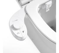SenDeluz Pulvérisateur Bidet non électrique, Bouton poussoir réglable Toilette Japonaise pour eau froid de toilette bidet Abattant WC Alle De Bain avec Double Buses rétractables autonettoyantes