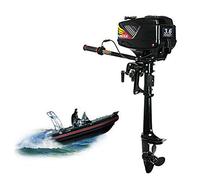 SENDERPICK Moteur Hors-Bord 3.6PS 2 Temps, Moteur de Bateau de pêche Hors-Bord du système de Refroidissement par l'eau du Moteur à Essence