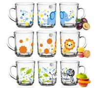Sendez 6 Motif De L'Animal Gobelet Coupes 230ml Thé Kindergläser Verres à Jus