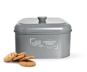 Sendez Bocal en métal avec couvercle pour biscuits