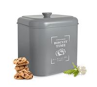 Sendez Boîte de rangement en métal avec couvercle, Boîte à biscuit