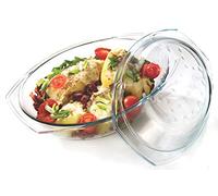 Sendez Cocotte en verre 2,9 l avec couvercle - Plat à gratin en verre - Fabriqué en Union Européenne