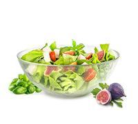 Sendez Grand saladier de 25 cm - Saladier en verre, bol de service, saladier, bol polyvalent pour salade, fruits et collations
